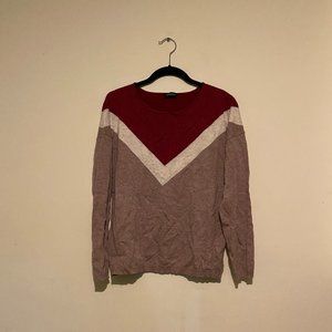 Red Sparkle Chevron Sweater size 2